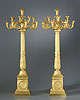A large and important pair of Empire gilt bronze twelve-light candelabra by Pierre-Philippe Thomire